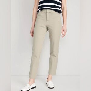 Old Navy Pants Womens Size0 Khaki High-Rise Pixie Never-Fade Secret-Slim Pockets